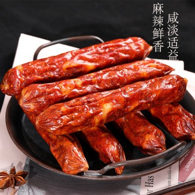 工厂店 四川麻辣香肠纯肉腊肠烟熏五花腊肉传统柏树熏烟熏工艺图4