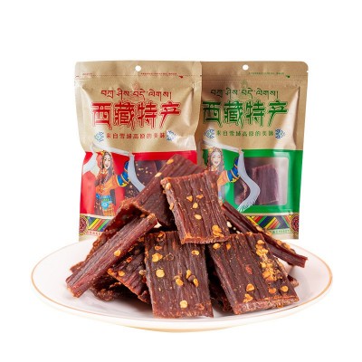 西藏特产风干牛肉干 景区展会特产店地摊货源手撕猪风干牦 牛肉干图5