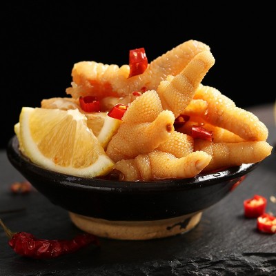 甄味尚无骨鸡爪罐装酸辣柠檬无骨凤爪去骨脱骨鸡脚500g小吃零食图2