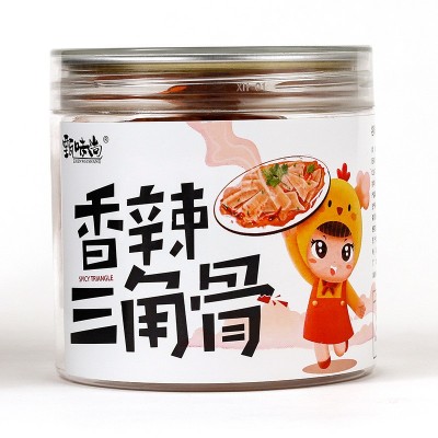 香辣三角骨罐装嘎嘣脆鸡脆骨网红小吃酒吧休闲即食零食熟食批发图5