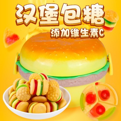 金稻谷100g汉堡罐饭盒便当汉堡包橡皮糖软糖儿童休闲零食批发糖果图4