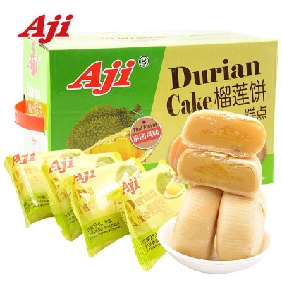 Aji泰国风味榴莲饼糕点点心馅饼充饥早餐零食品小吃休闲食品整箱图5