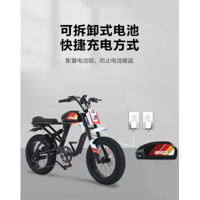 SUPER73电动自行车RX复古越野变速山地电瓶车助力胖胎沙滩摩托车图2