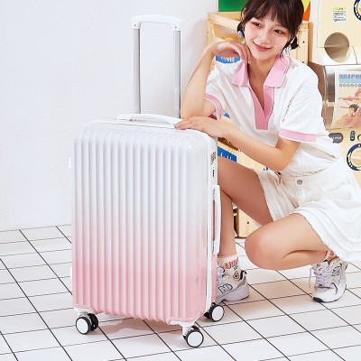 小清新行李箱女日系高颜值渐变色拉杆箱大容量学生旅行密码箱批发图2