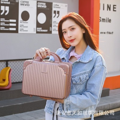 行李箱礼盒手提化妆箱14寸迷你高级16结婚新年春节箱子伴手礼红色图3