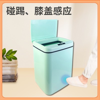 智能垃圾桶带盖感应式家用卧室客厅轻奢厕所卫生间全自动电动批发图3
