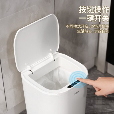 CCKO智能垃圾桶家用高颜值跨境塑料方形浴室客厅自动感应垃圾桶图3