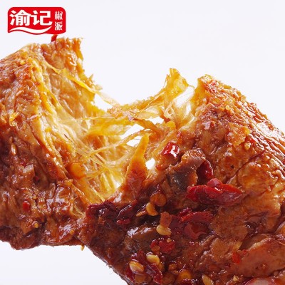 渝记新品 大刀素牛排豆干辣条网红零食 豆制品辣条零食品手撕素肉图4