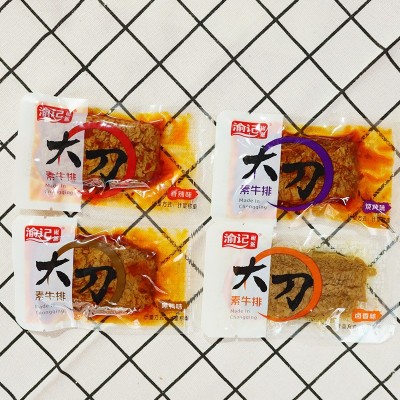 渝记新品 大刀素牛排豆干辣条网红零食 豆制品辣条零食品手撕素肉图2