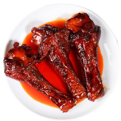 推荐渝记鸭翅根 原味蜜汁香辣烤鸭腿熟食休闲零食小吃500g约12个图5