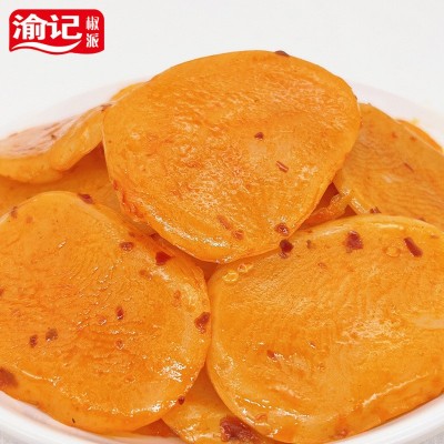 渝记香辣土豆片即食香辣零食办公室休闲零食蔬菜干下酒菜500g图2