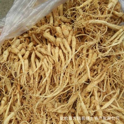 长白山人参 整根原皮生晒参白参 煲汤干人参熬夜水小干参产地批发图2
