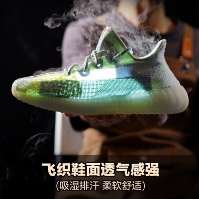 莆田工厂代发真爆椰子鞋350V2男女鞋真爆满天星天使休闲运动鞋图2