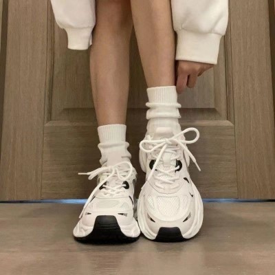 厚底休闲运动鞋女夏透气2023新款爆款老爹鞋女款百搭跑步鞋潮图2