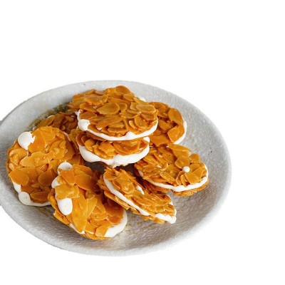 【现货直发】扁桃仁夹心酥牛轧杏仁夹心坚果拉丝饼干网红零食图5