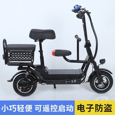 折叠电动车迷你小型轻便成人亲子双人代步车男女锂电电瓶车滑板车图3