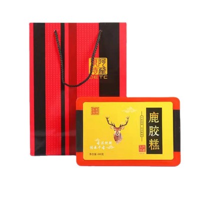 山东东阿县鹿胶糕 阿胶糕 阿胶固元膏阿胶厂家鹿胶膏糕一盒代发图4