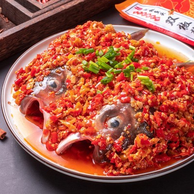 学堂食记厂家直供湖南秘制剁椒鱼头双椒酱120g/袋批发一件代发图3