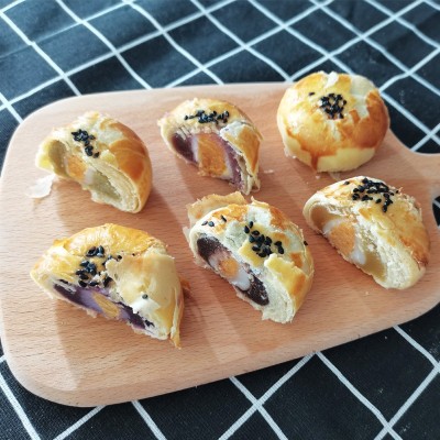 金品福无糖精木糖醇雪媚娘咸蛋黄酥零食小吃糕点心早餐休 闲食品图4