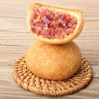 滇式火腿月饼蛋黄云南特产中秋月饼酥皮金兰世家传统糕点批发50g图2