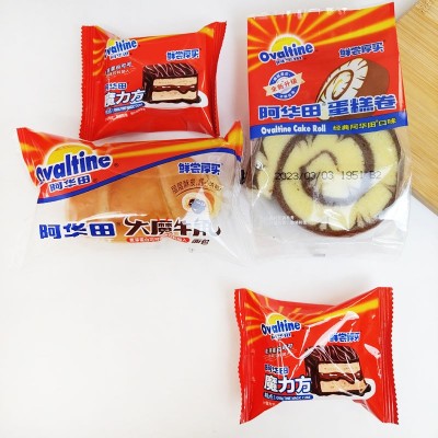 鲜尝厚买早餐组合阿华田风味蛋糕卷可可味面包魔力方华夫饼零食图2