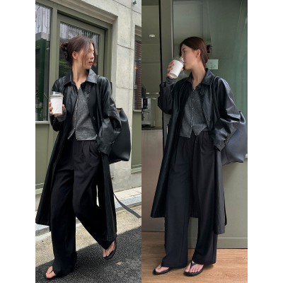 琉刻 单排扣坑条毛织开衫女秋季新款韩版薄款宽松休闲上衣潮233 11图3