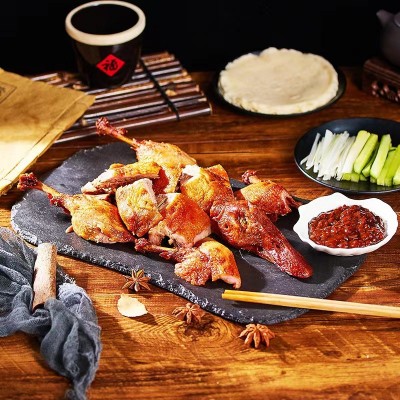 厂家批发北京烤鸭整只真空即食北京特产食品烤鸭卤味肉类零食代发图2