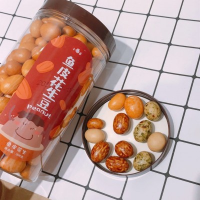 308克小曲家多彩鱼皮花生豆休闲小零食1箱30桶鱼皮花生豆好看好吃图2