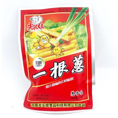 甘师傅一根葱光头娃葱香花椒牛肉味60袋膨化零食批发儿时童年小吃图4