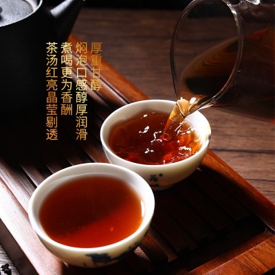 糯香普洱熟茶云南产地批发勐海大树普洱化石散装500g小坨茶碎银子图4