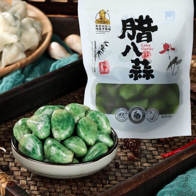 潍坊腊八蒜新鲜绿蒜老醋腌制泡蒜糖蒜山东特产酸辣下饭菜200g/袋图2