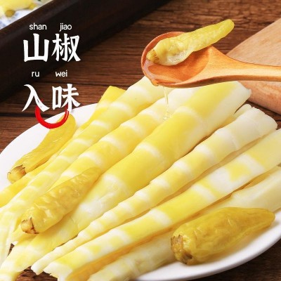 云乡人家山椒笋尖泡椒笋片开袋即食小零食新鲜竹笋尖儿嫩笋下饭菜图4