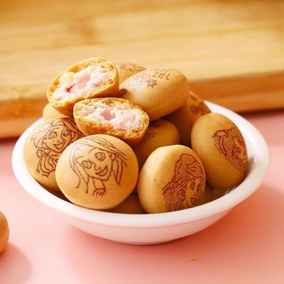 日本进口饼干批发森永卡通公主图案夹心饼干盒装巧克力味注心饼干图4