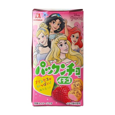 日本进口饼干批发森永卡通公主图案夹心饼干盒装巧克力味注心饼干图5