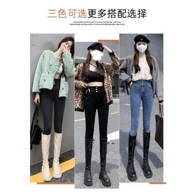 高腰牛仔裤女2023年新款春秋穿搭显瘦外穿紧身春装修身小脚铅笔裤图5