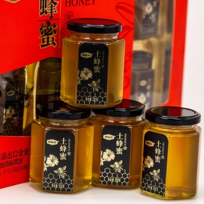 蜂连社土蜂蜜礼盒装350g*4瓶农家自产原蜜送礼礼品瓶装液态蜂蜜图4