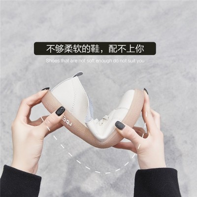 ZHR小白鞋女2023新款四季休闲平底鞋ins潮时尚百搭果冻底板鞋爆款图3