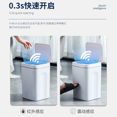 智能家居垃圾桶自动感应式家用客厅卧室厨房垃圾桶高颜值批发代发图4