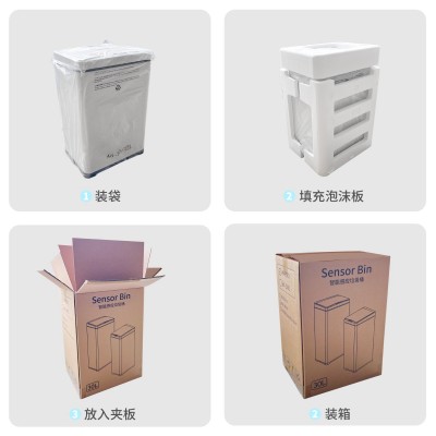 垃圾桶40L智能感应垃圾桶 家用厨房大码商用酒店办公电动厂家批发图3