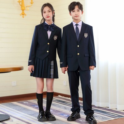 果果同学春秋装中小学生校服套装西装演出服儿童礼服班服西服图4