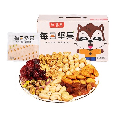松喜果每日坚果混合坚果休闲食品孕妇零食果干30包整箱批发750g图4