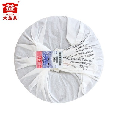 大益普洱茶熟茶2022年甜润2201批357g 云南勐海七子饼茶叶图2