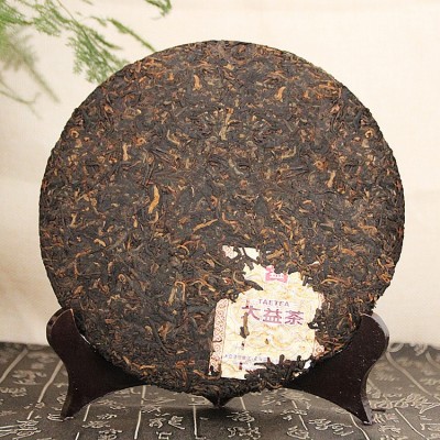 大益普洱茶熟茶2022年甜润2201批357g 云南勐海七子饼茶叶图3