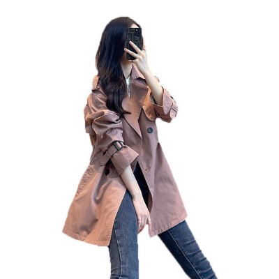 风衣外套女2023年春秋新款时尚大衣女高级感中长款小个子洋气2175图3