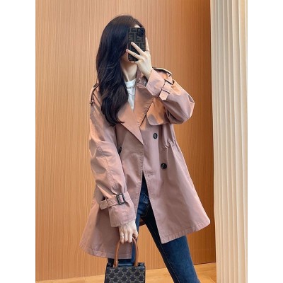 风衣外套女2023年春秋新款时尚大衣女高级感中长款小个子洋气2175图2