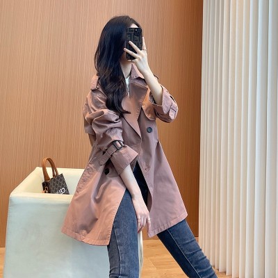 风衣外套女2023年春秋新款时尚大衣女高级感中长款小个子洋气2175图4
