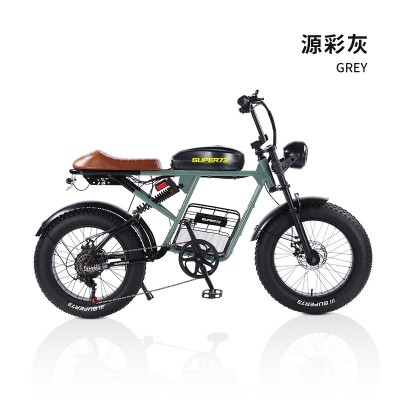 SUPER73同款雪地车山地RX静音无刷电动自行车宽胎变速电瓶车批发图2