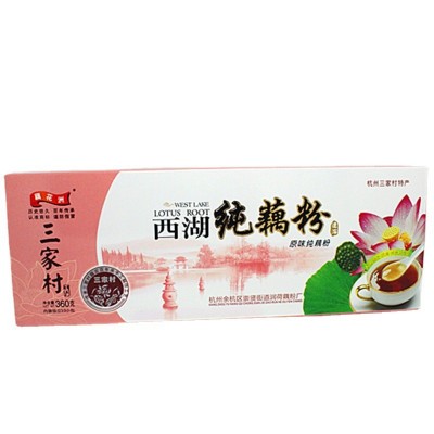 厂家现货供应藕粉条装两口味冲饮羹速溶代餐粉360g三家村藕粉批发图5