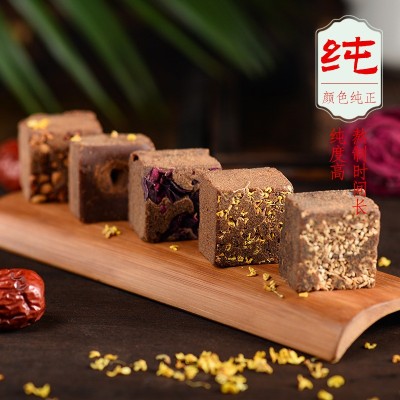 云南老黑糖红糖块红枣玫瑰桂花红糖姜茶大姨妈黑糖古法黑糖批发图2