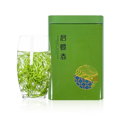 一级碧螺春绿茶礼盒2023年新茶春雨明前高山浓香型罐装礼盒图4